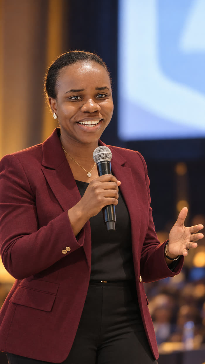 Agent speaking to a group
